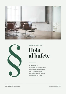 Manual del personal — bufete de abogados