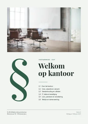 Personeelshandboek — advocatenkantoor