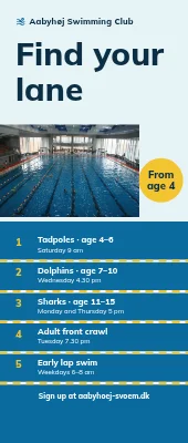 Swimming club roll-up — find your lane