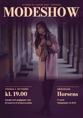 Modeshow — catwalk på gågaden