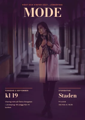 Modevisning — catwalk på storgatan