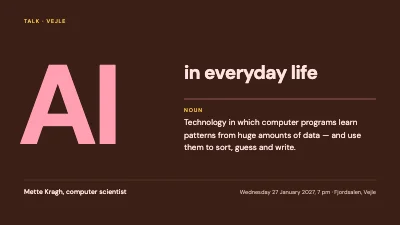 Talk on AI in everyday life