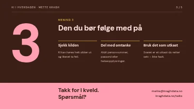 Side 5 av Foredrag om KI i hverdagen