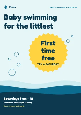 Baby swimming in Aalborg