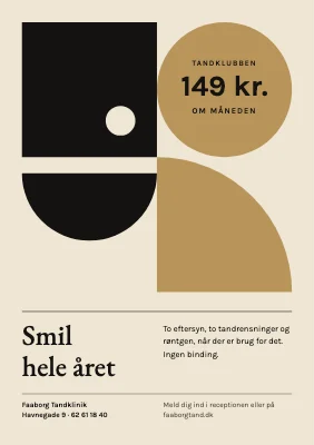 Tandklinik — fast pris om måneden