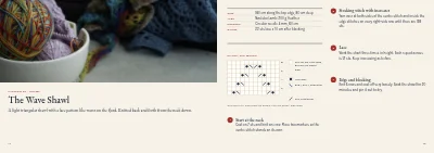 Pages 14–15 of Pattern booklet for a knitwear designer – 24 pages