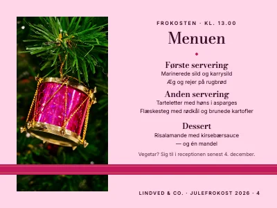 Side 4 af Julefrokost — program for dagen