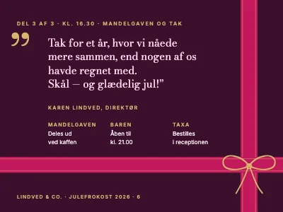 Side 6 af Julefrokost — program for dagen
