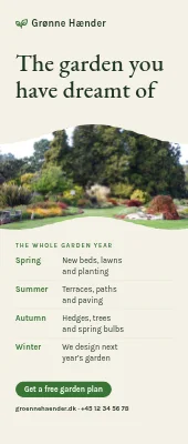 Landscape gardener roll-up — the garden year