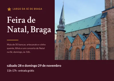 Mercado de Natal junto à Catedral de Ribe