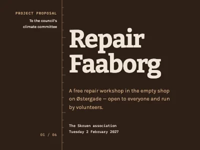 Project proposal — repair workshop