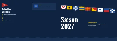 Omslag af Sæsonprogram for sejlklub – 16 sider