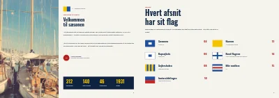 Side 2–3 af Sæsonprogram for sejlklub – 16 sider
