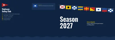 Cover of Season programme for a sailing club – 16 pages