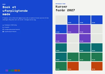 Omslag af Kursuskatalog for virksomhedskurser – 24 sider