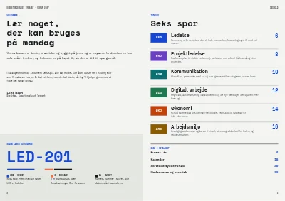 Side 2–3 af Kursuskatalog for virksomhedskurser – 24 sider
