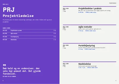 Side 8–9 af Kursuskatalog for virksomhedskurser – 24 sider
