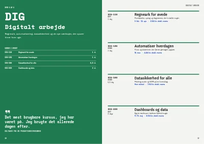Side 12–13 af Kursuskatalog for virksomhedskurser – 24 sider
