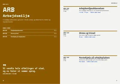 Side 16–17 af Kursuskatalog for virksomhedskurser – 24 sider