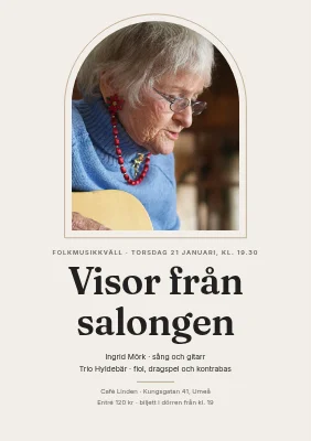Folkmusikkväll — sånger i salongen