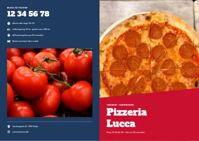 Pizzeriaets takeaway-menu