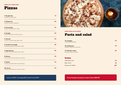 Σελίδα 2 του Pizzeria takeaway menu