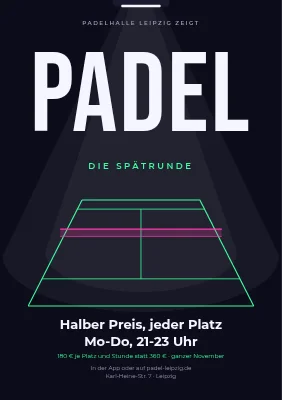 Padel-Club — nachts zum halben Preis