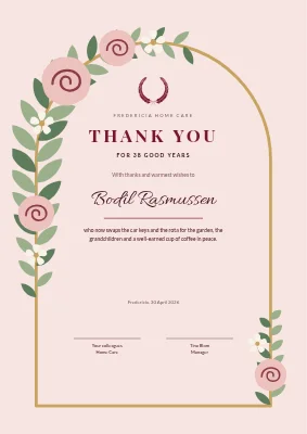 Thank you for the years — retirement