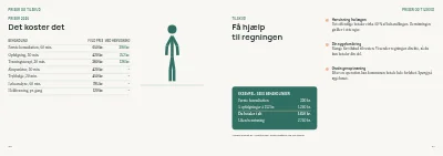 Side 20–21 af Patientguide for fysioterapiklinik – 24 sider
