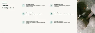 Side 8–9 af Patientguide for fysioterapiklinik – 24 sider