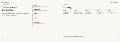 Side 10–11 af Patientguide for fysioterapiklinik – 24 sider
