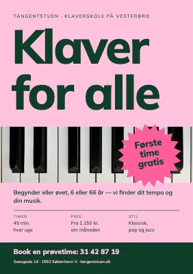 Klaverskole — første time gratis