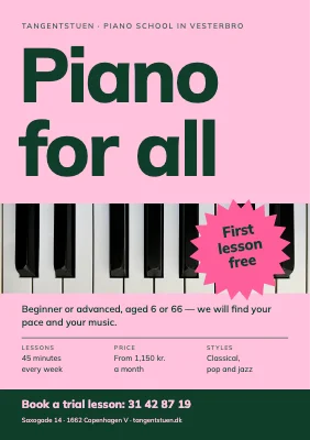 Piano school — first lesson free