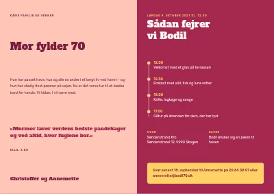 Side 2 af 70 år med pæoner i buen