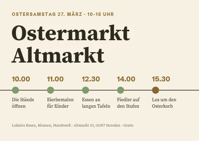 Ostermarkt — das Programm des Tages