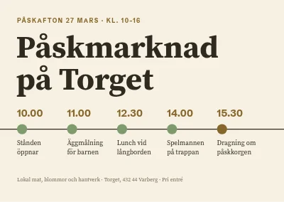 Påskmarknad på Torget i Varberg