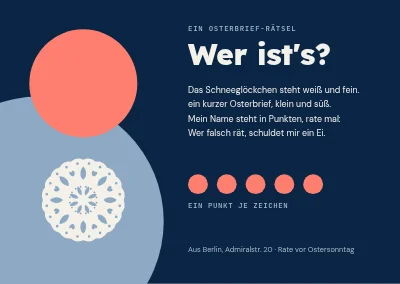 Schneeglöckchen-Buchstabe — Punkte und Formen