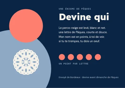 Lettre perce-neige — points et formes