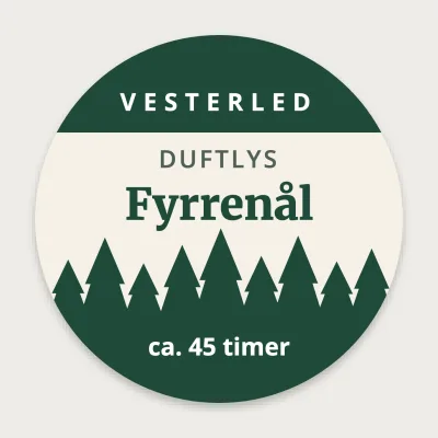 Duftlys med fyrrenål