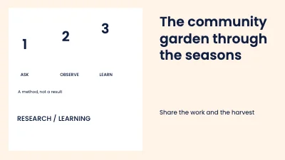 Page 1 of The community garden through the seasons