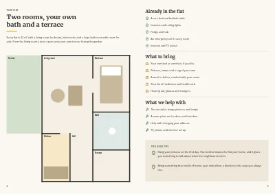 Pages 4–5 of Welcome brochure for a care home – 12 pages
