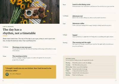 Pages 6–7 of Welcome brochure for a care home – 12 pages