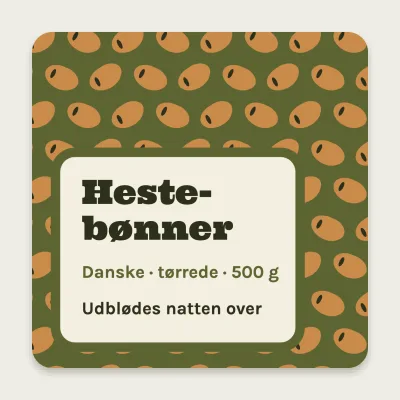 Hestebønner med bønnemønster