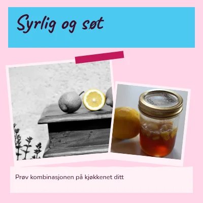 Skarp og søt · godteriscrapbook