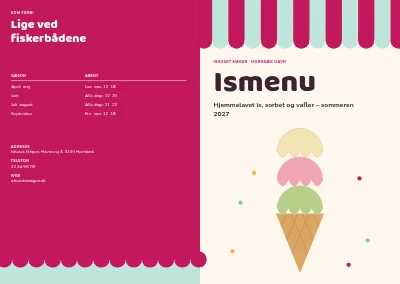 Omslag af Ismenu for ishus – 8 sider