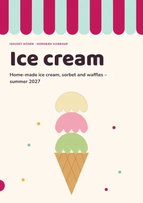 Ice cream menu for an ice cream parlour – 8 pages