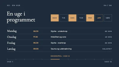 Side 4 af Fitnessprogram — 12 ugers styrkeforløb