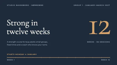 Fitness programme — 12-week strength course