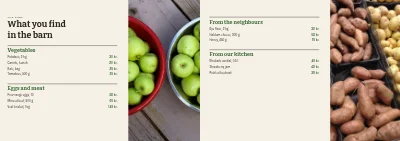 Pages 6–7 of Farm shop booklet – 12 pages