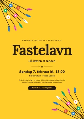 Fastelavn i Hvide Sande — fastelavnsris i hjørnerne